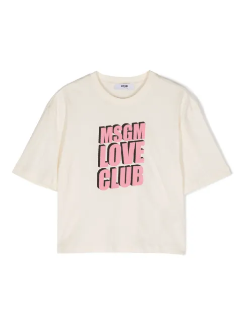 MSGM Kids playera con logo afelpado
