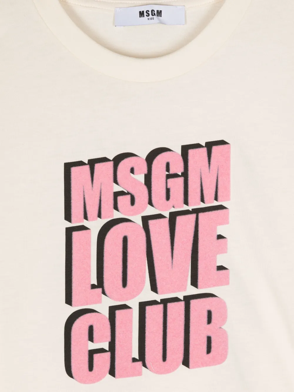 MSGM Kids T-shirt met logo Beige