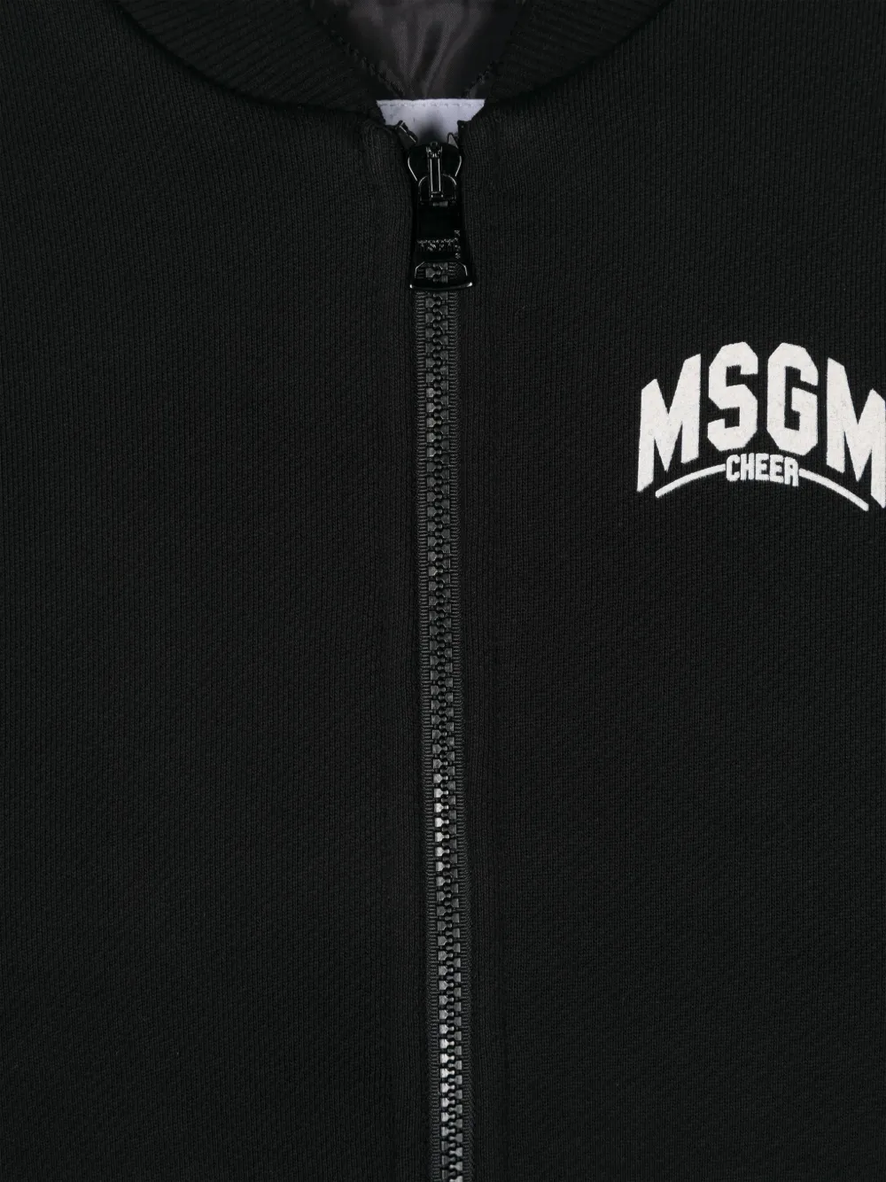 MSGM Kids Bomberjack met logoprint Zwart