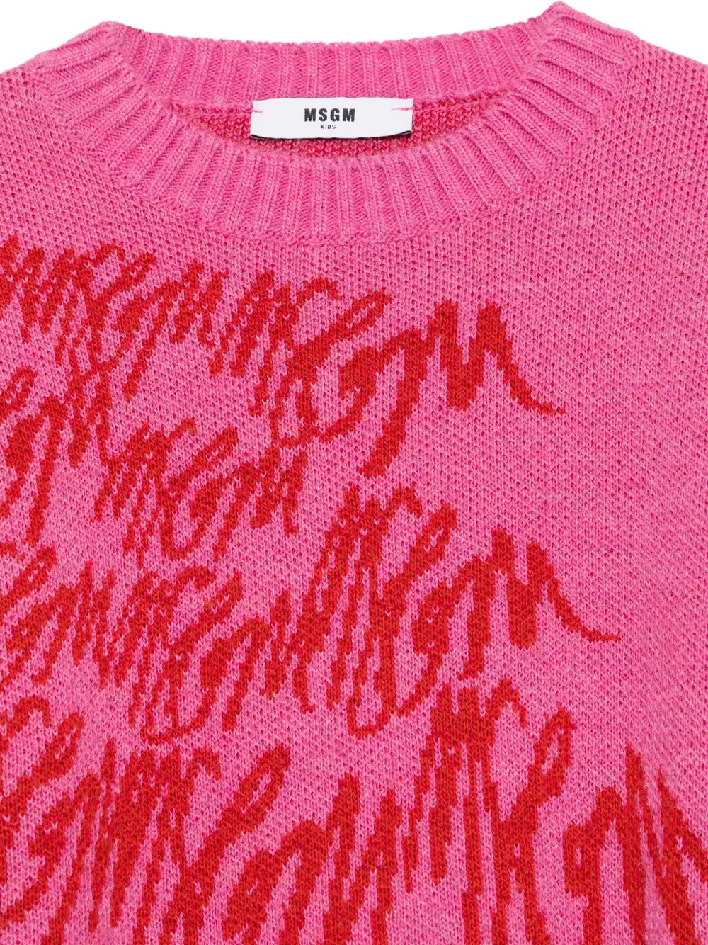 MSGM Kids Trui met jacquard Roze