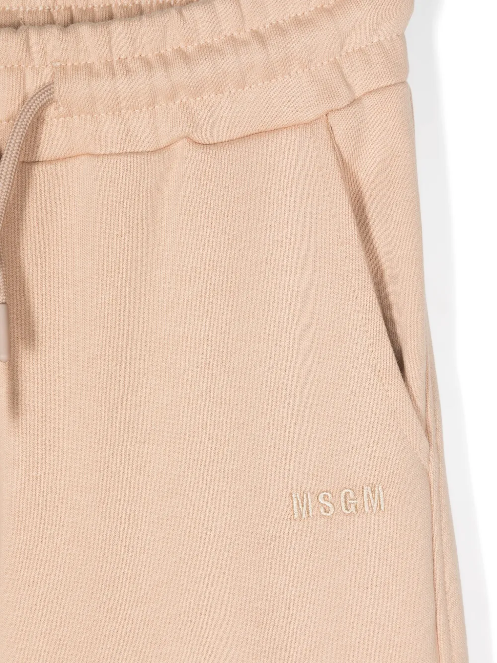 MSGM Kids Trainingsbroek met geborduurd logo Beige