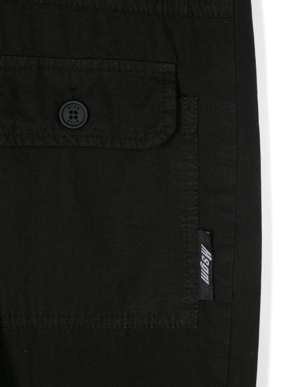 MSGM Kids Canvas cargo broek Zwart