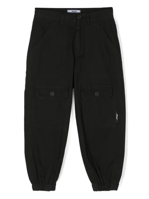 MSGM Kids Calça cargo de canvas