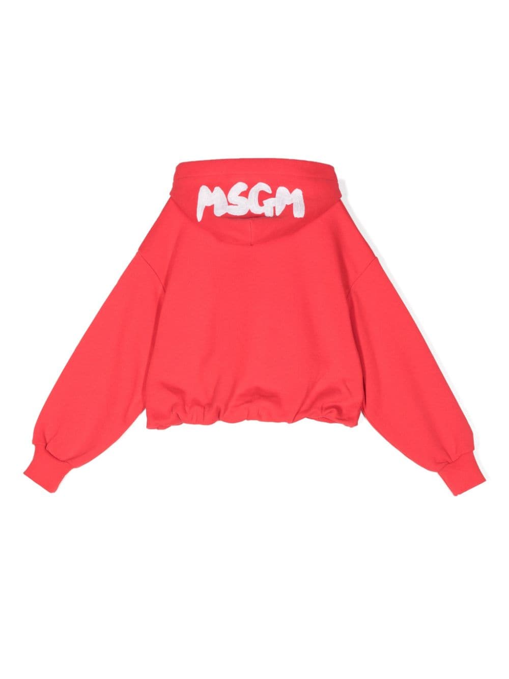 MSGM Kids logo-embroidered hoodie - Rood