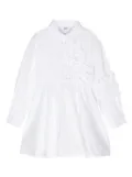 MSGM Kids poplin shirt dress - White