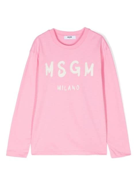 MSGM Kids logo-print T-shirt