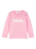 MSGM Kids logo-print cotton T-shirt - Pink