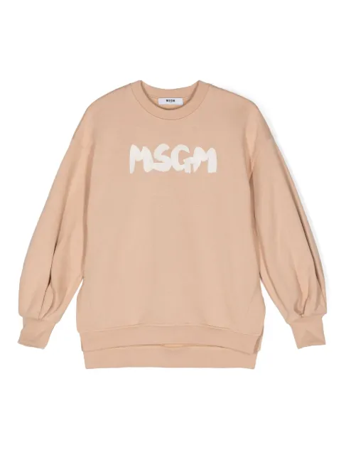 MSGM Kids logo-print cotton sweatshirt