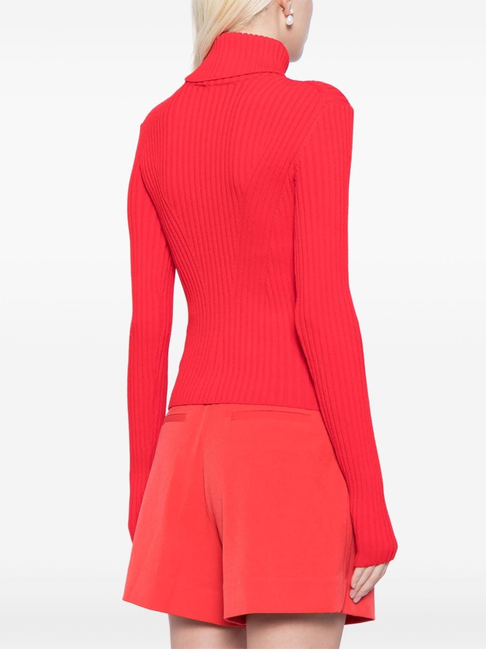 Shop Staud Roll-neck Jumper In Red