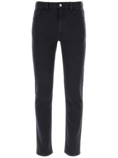 Zegna logo-patch jeans