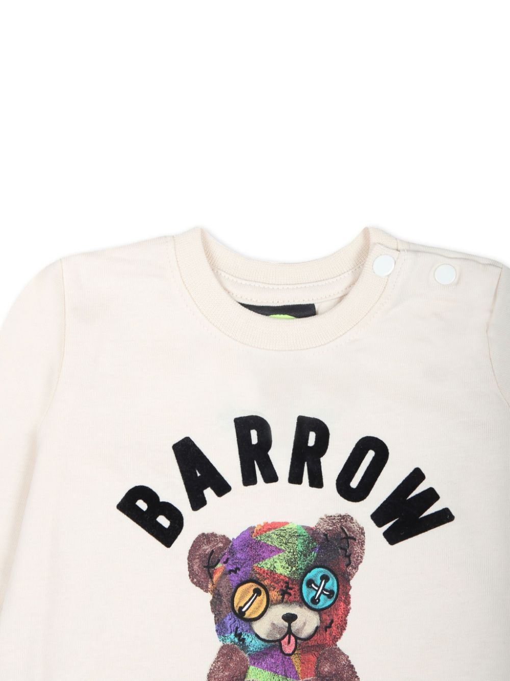 Shop Barrow Logo-print Cotton T-shirt In Neutrals