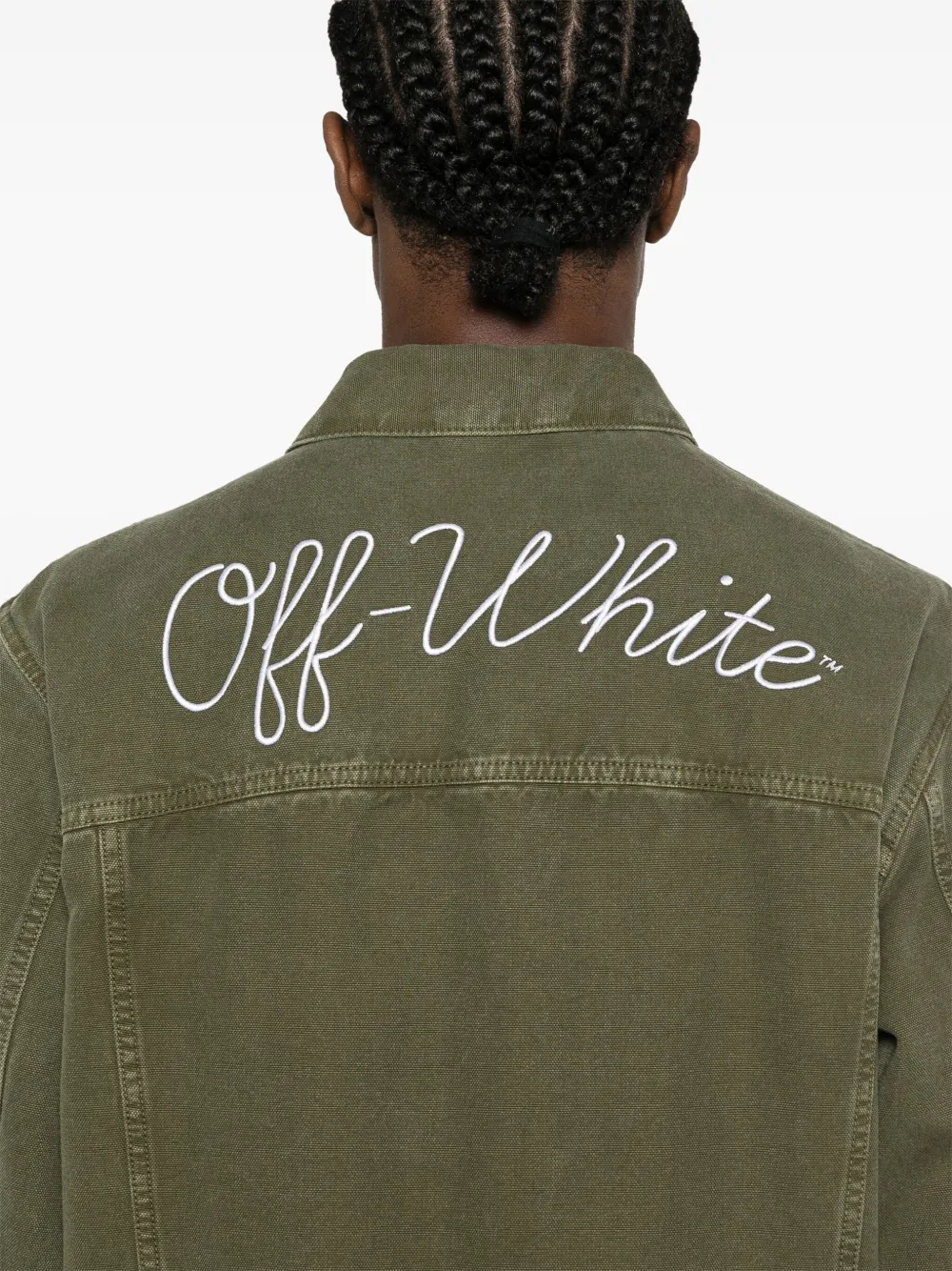 Cheap Off-White Skate button-up canvas jacket Men