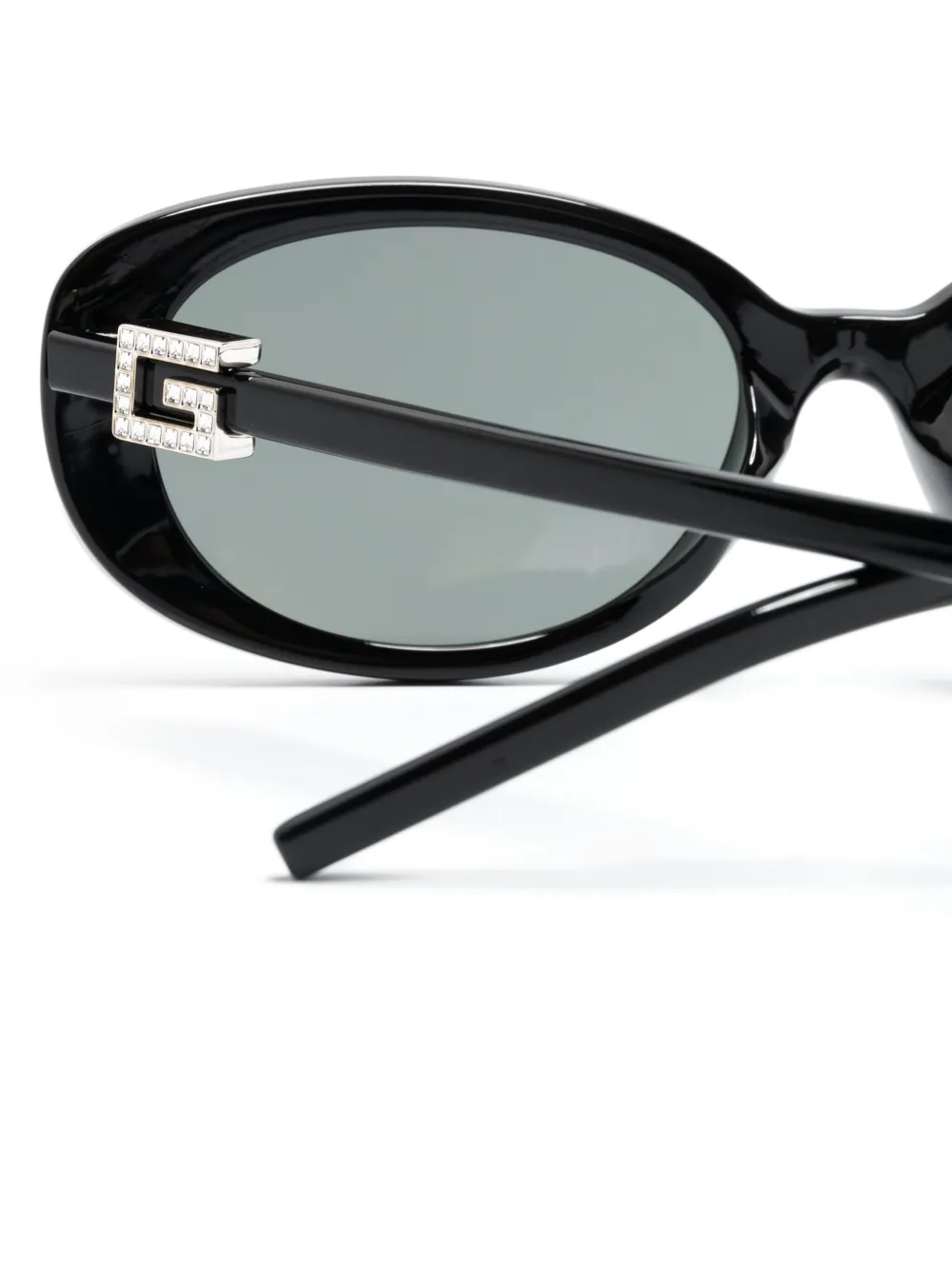 Gucci Eyewear GG zonnebril met ovalen montuur Zwart