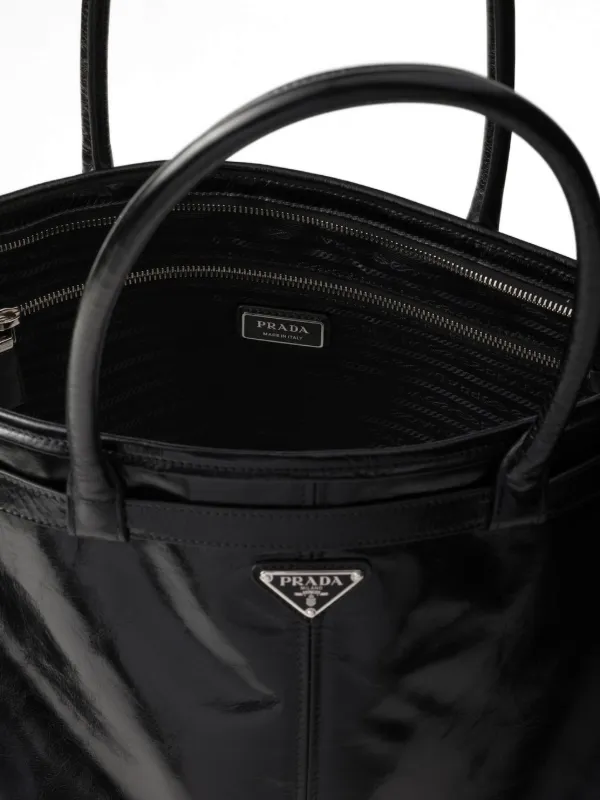 Prada Bonnie レザーハンドバッグ | ブラック | FARFETCH JP