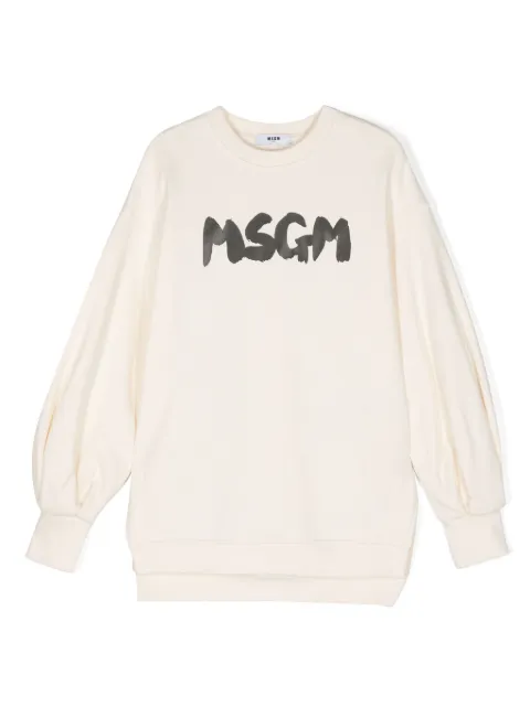 MSGM Kids logo-print cotton sweatshirt