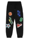 MSGM Kids illustration-style print track pants - Black