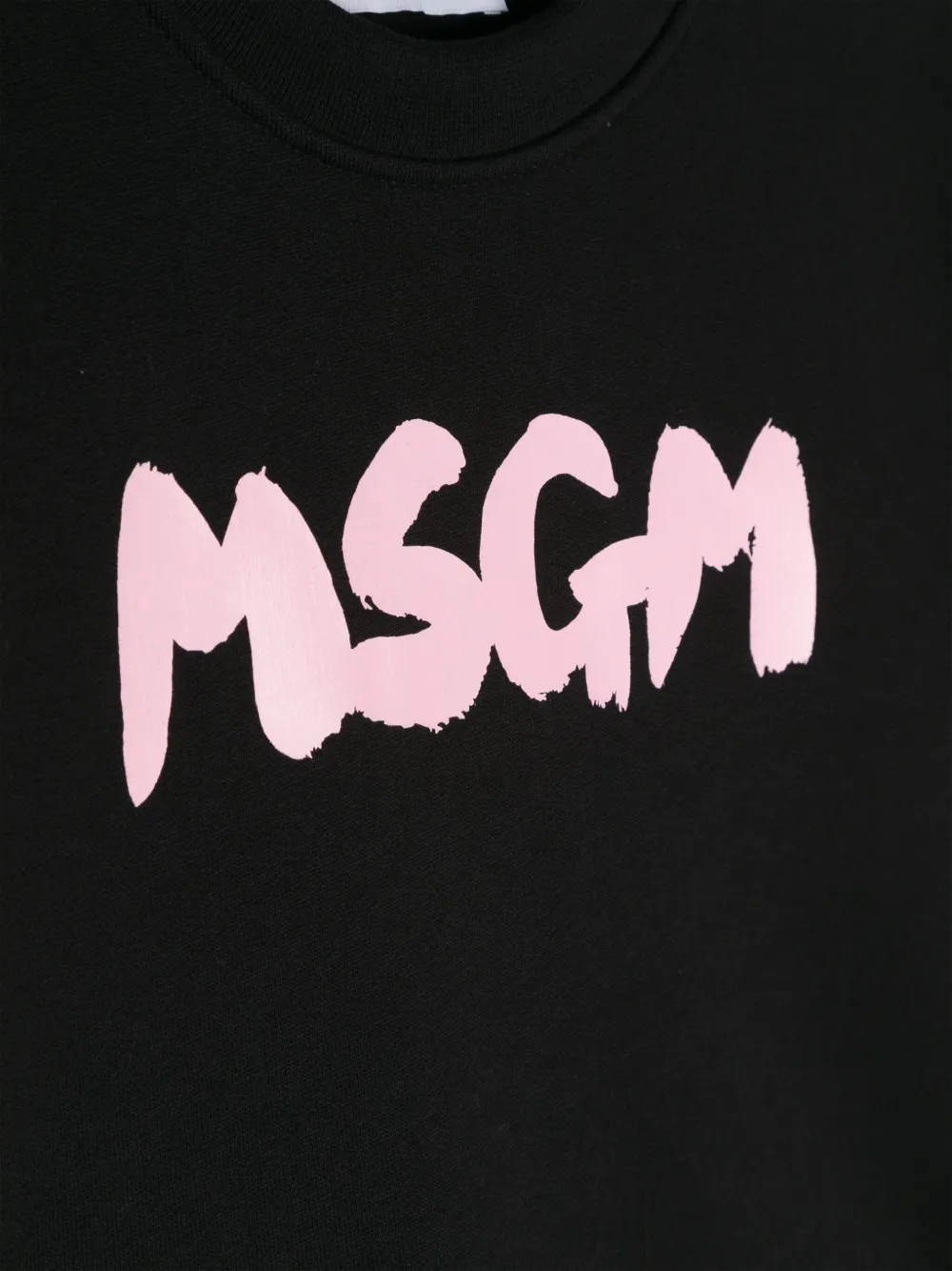 Msgm Logo-print Cotton Sweatshirt In Schwarz