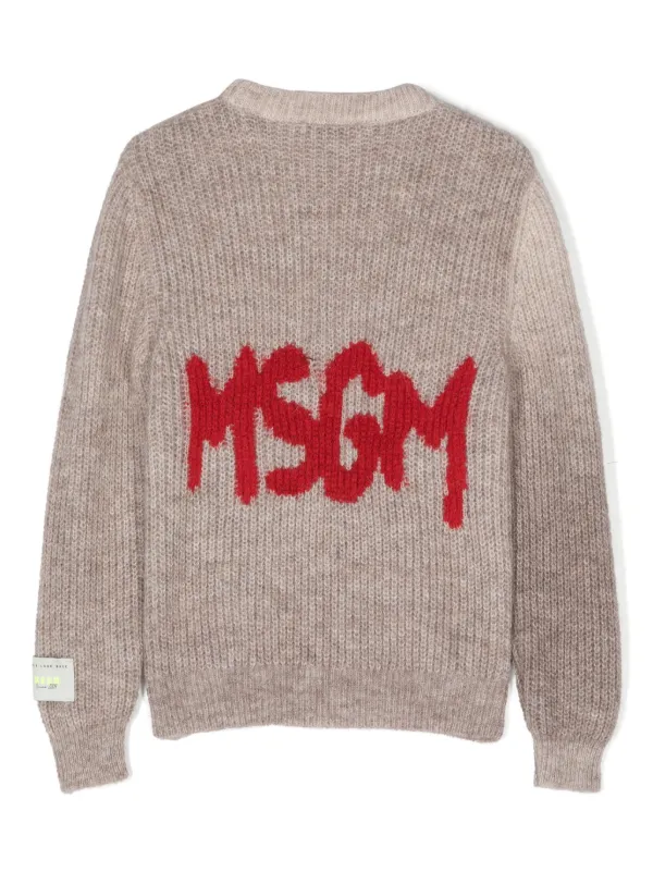 MSGM Kids ロゴ セーター | ニュートラル | FARFETCH JP