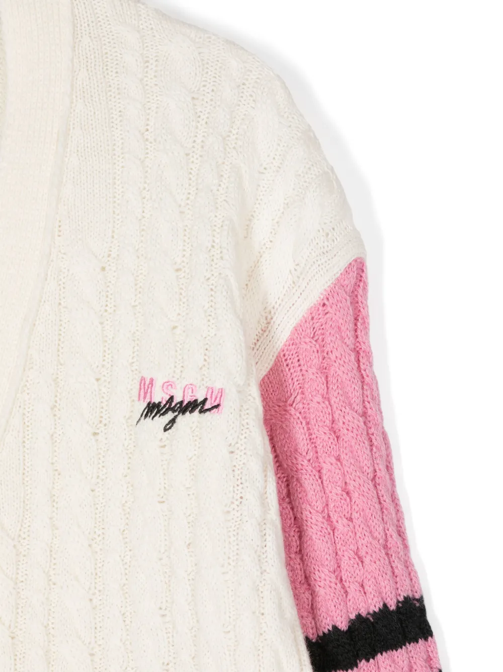 MSGM Kids Vest met geborduurd logo Beige