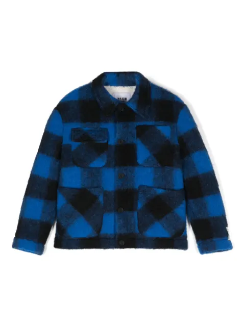 MSGM Kids logo-patch jacket
