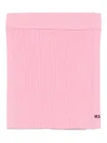 MSGM Kids ribbed-knit skirt - Pink