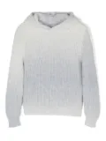 MSGM Kids logo-patch hoodie - Blue