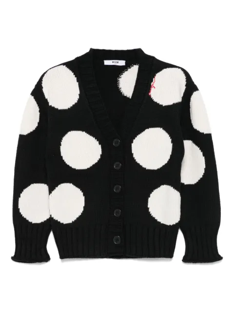 MSGM Kids polka dot cardigan
