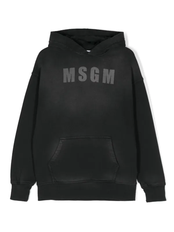 MSGM Kids ロゴ パーカー | ブラック | FARFETCH JP