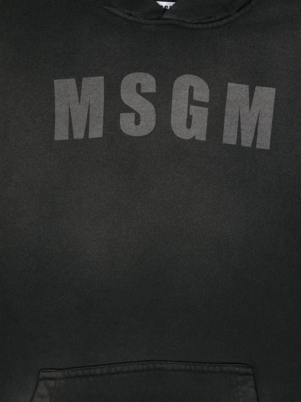 MSGM Kids Hoodie met logoprint Zwart