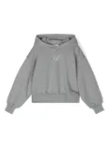 MSGM Kids crystal-embellished hoodie - Grey