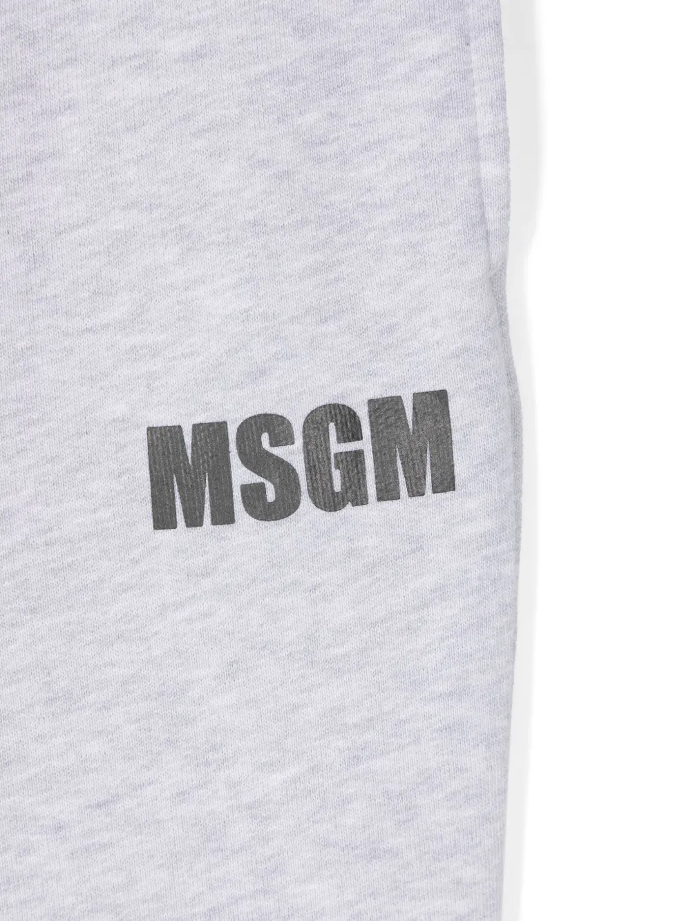 Msgm Logo-print Track Pants In Grey
