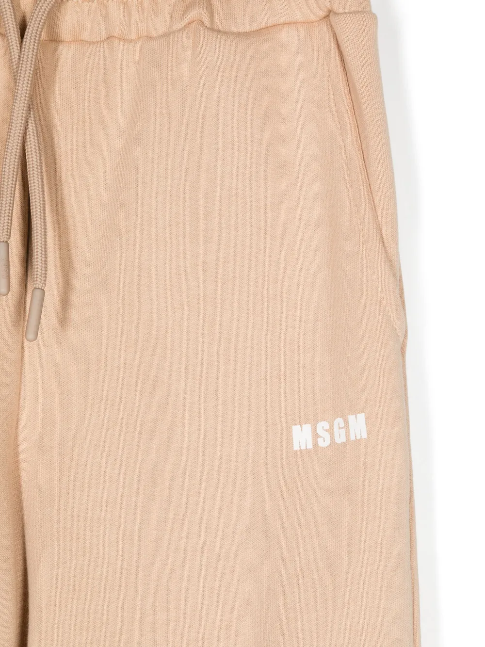 MSGM Kids Cargo broek met logoprint Beige