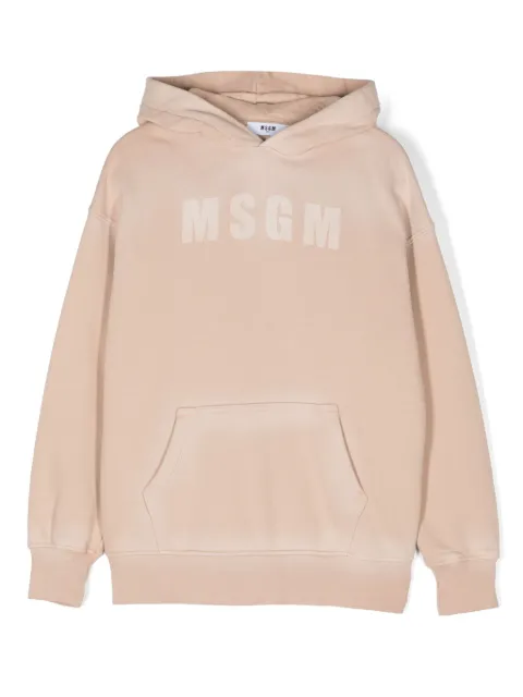 MSGM Kids logo-print hoodie