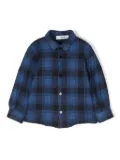 MSGM Kids tartan-check shirt - Blue