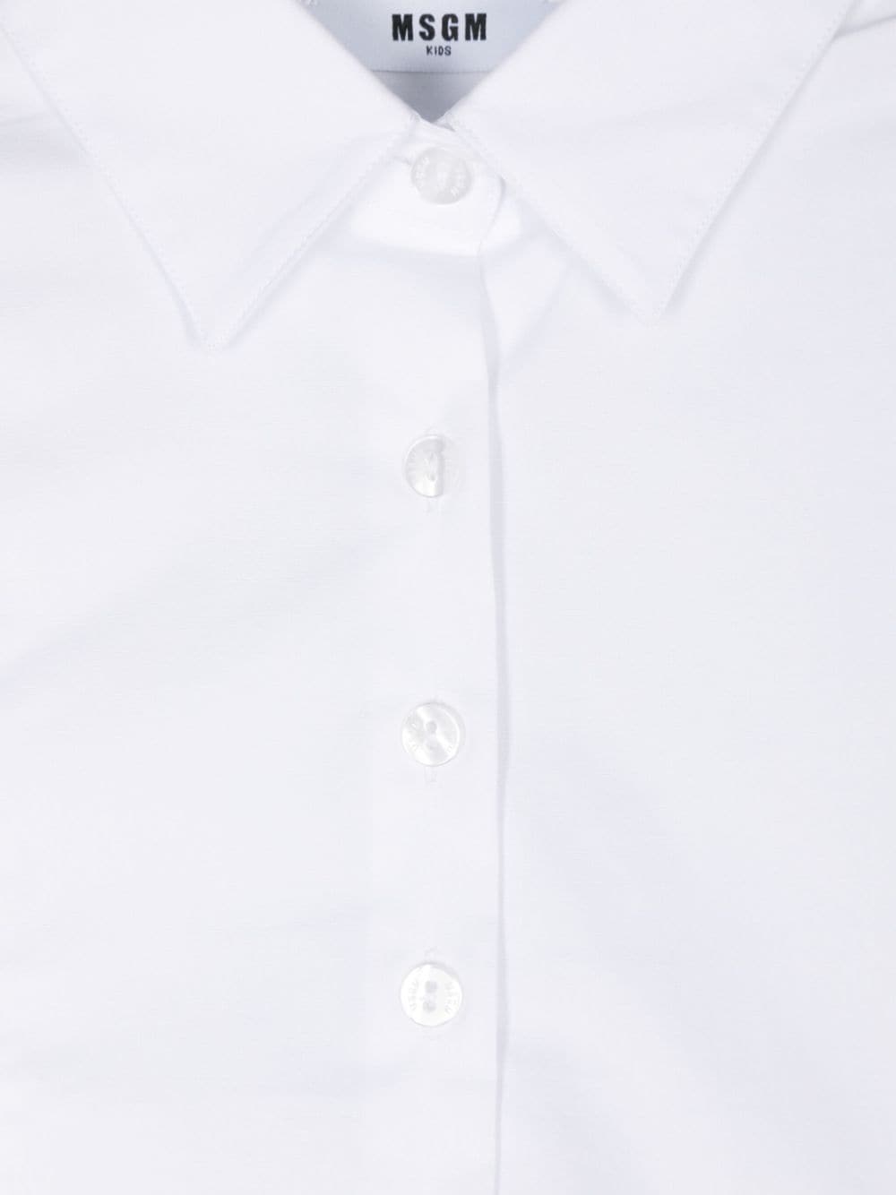 Shop Msgm Poplin Shirt In White