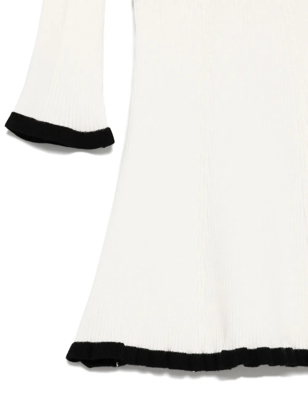 MSGM Kids Ribgebreide maxi-jurk Wit