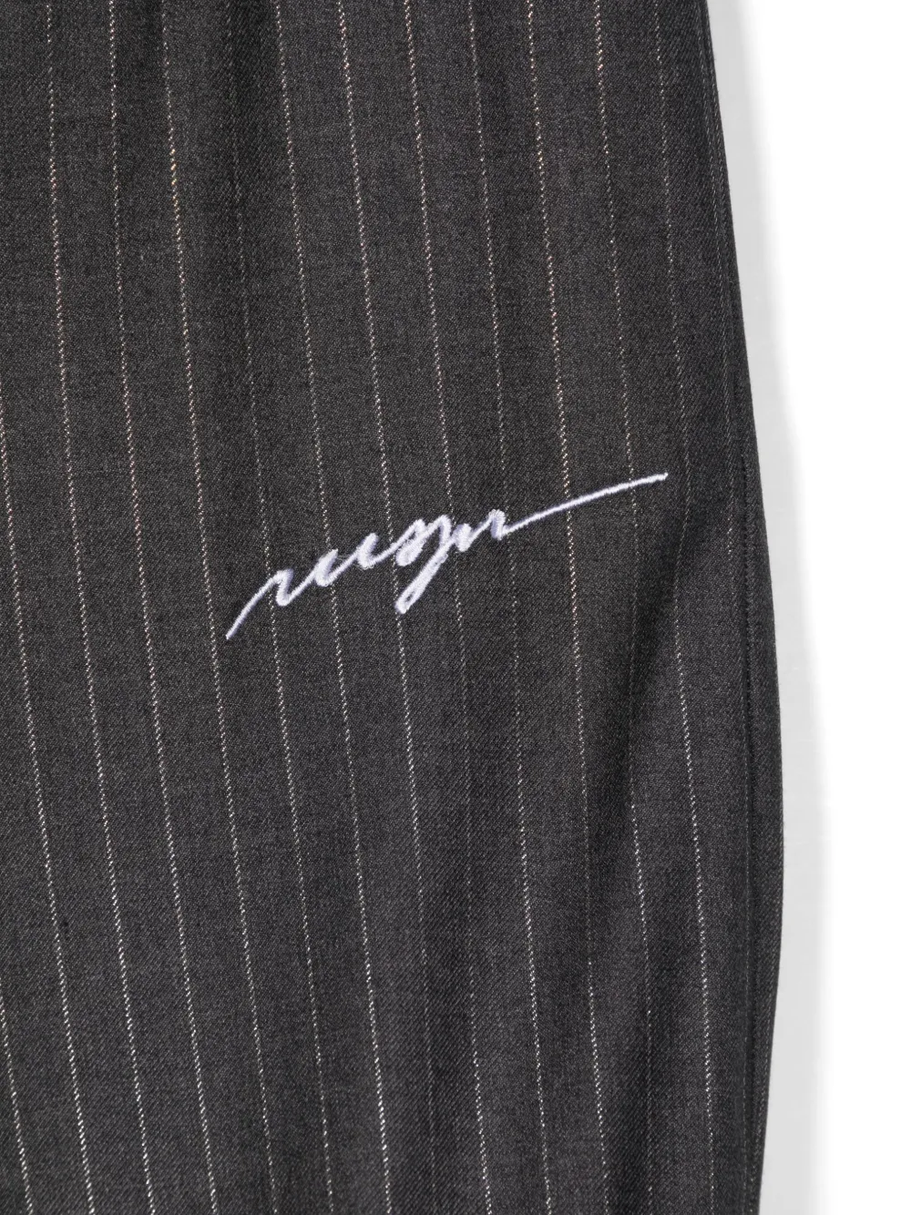 MSGM Kids Broek met geborduurd logo Grijs