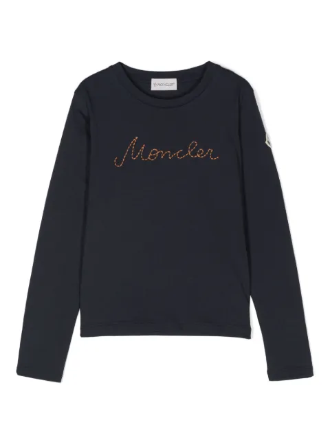 Moncler Enfant logo-embroidered cotton t-shirt