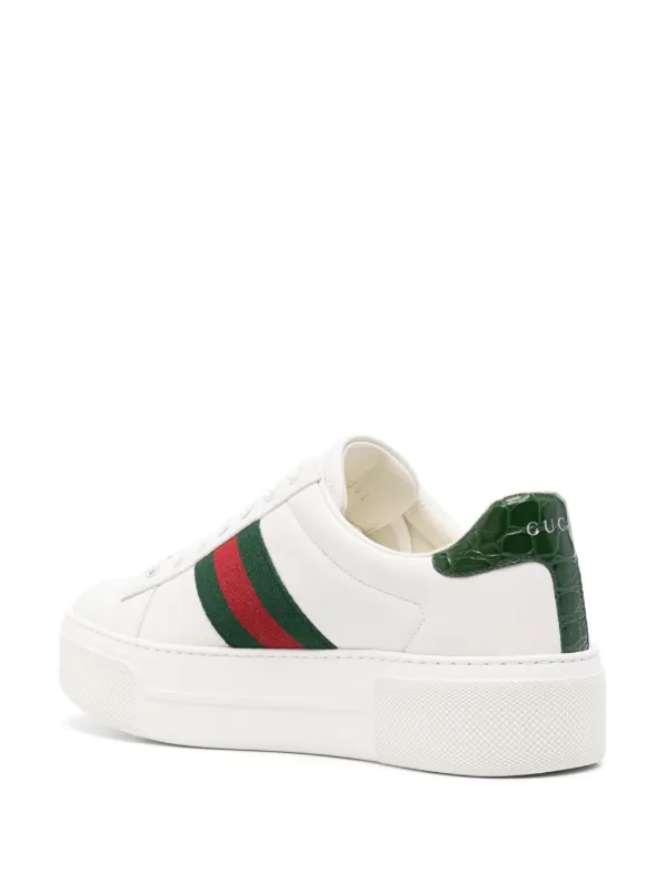 Gucci Ace Leather Sneakers White FARFETCH CA