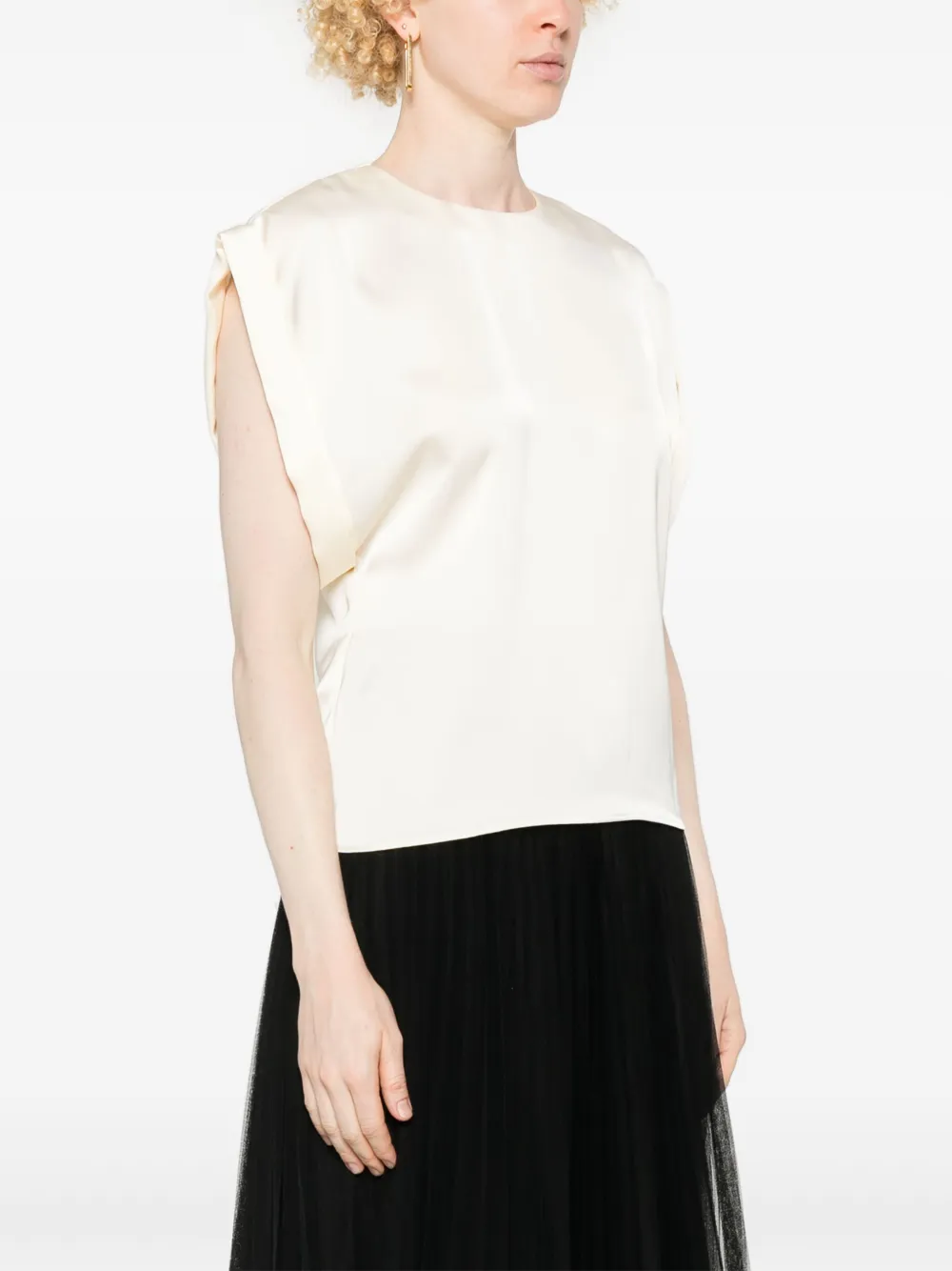 Philosophy Di Lorenzo Serafini Satijnen blouse Beige