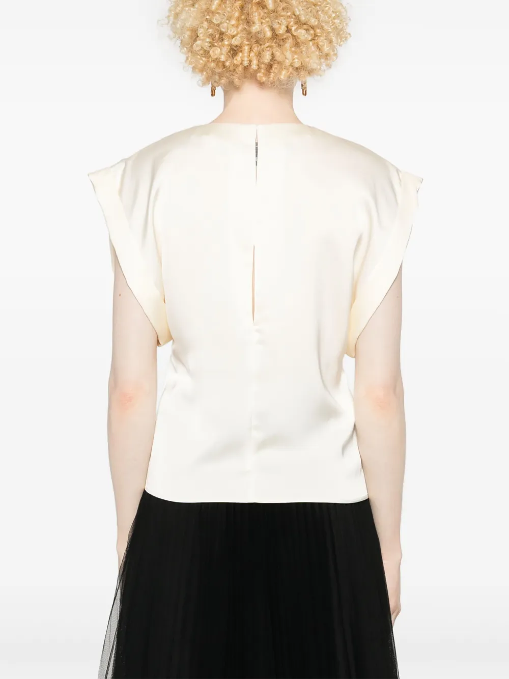 Philosophy Di Lorenzo Serafini Satijnen blouse Beige