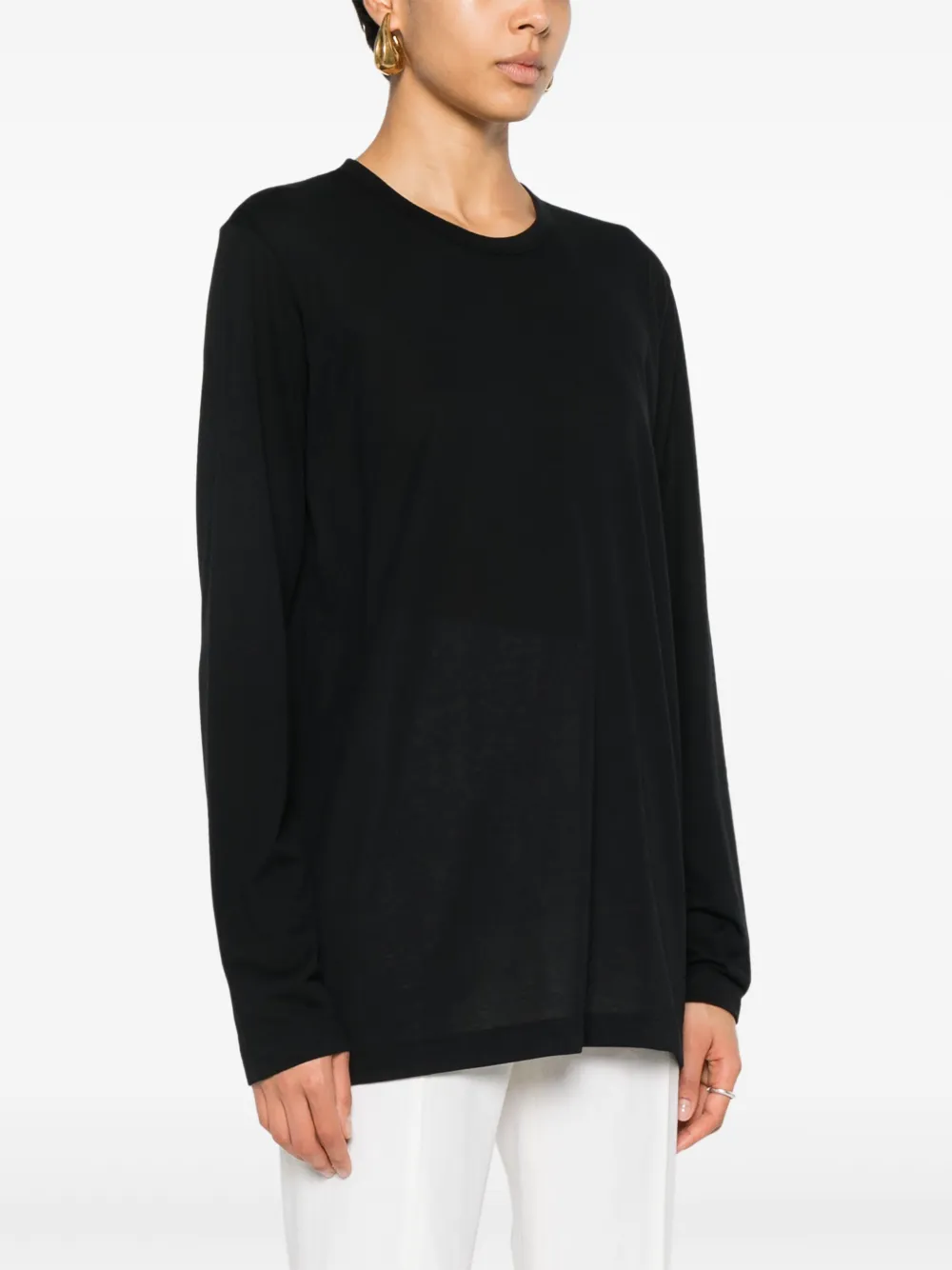 KHAITE T-shirt met lange mouwen Zwart