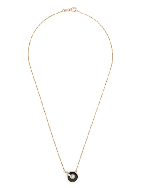 PONTE VECCHIO 18kt rose gold Promesse onyx necklace