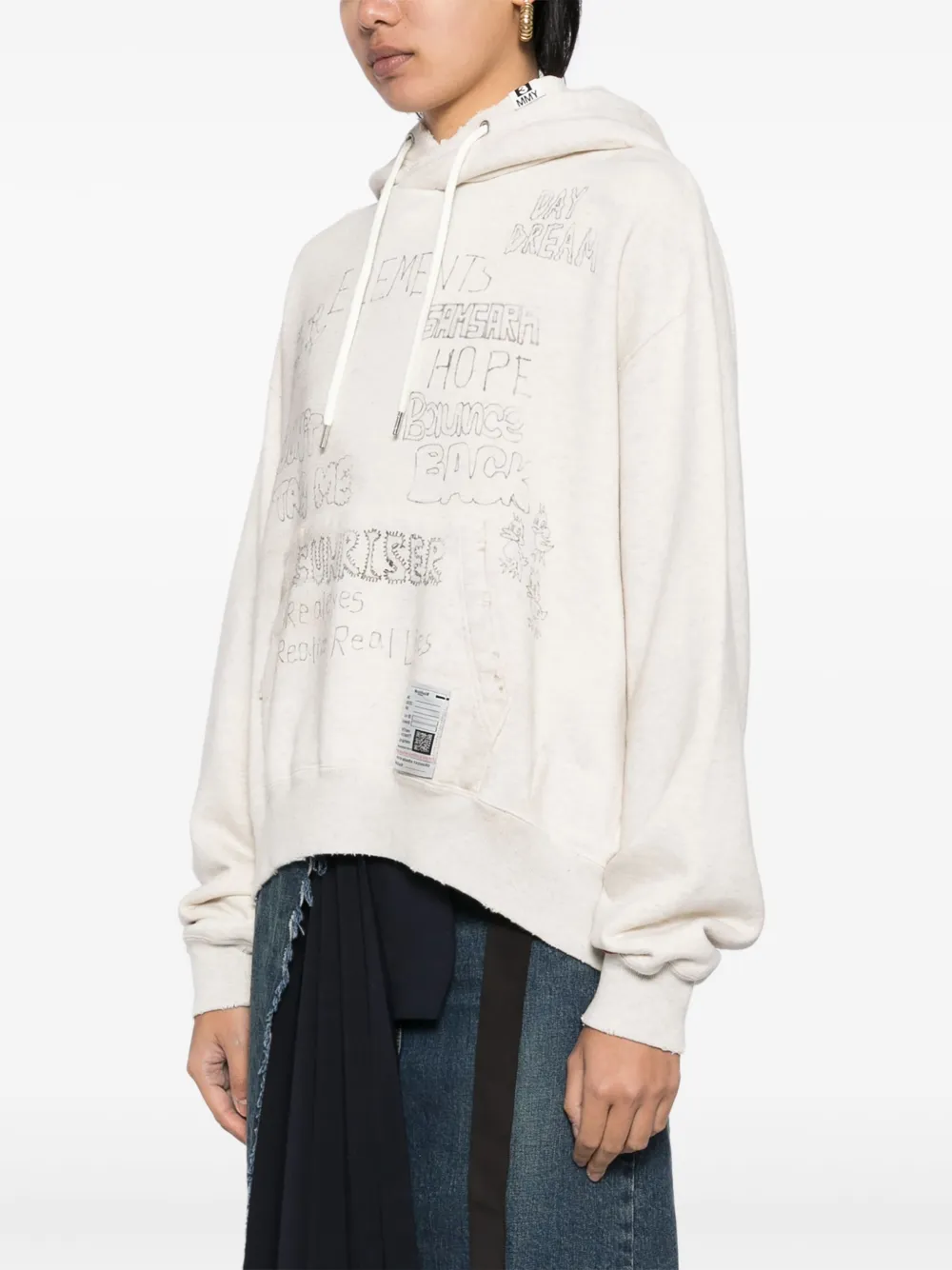 Maison MIHARA YASUHIRO Duck-print Hoodie | Neutrals | FARFETCH