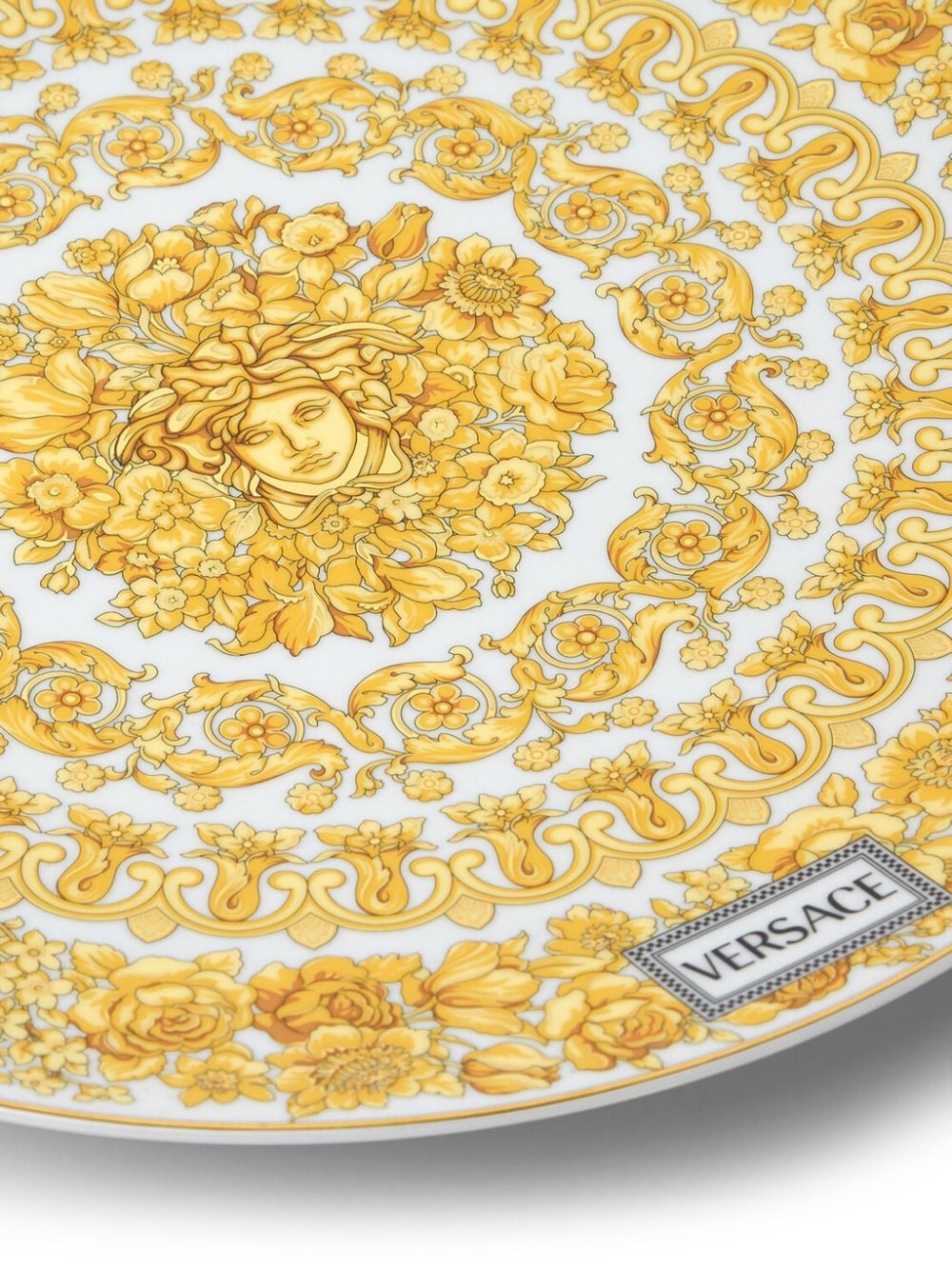 Versace Medusa Rhapsody porcelain plate (33 cm) - Geel