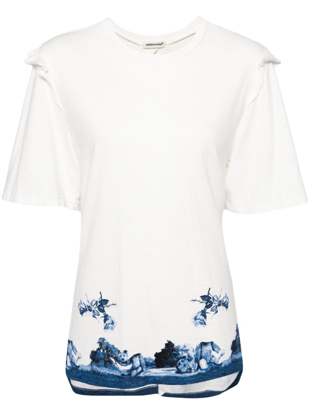 Undercover ruffled cotton T-shirt - White