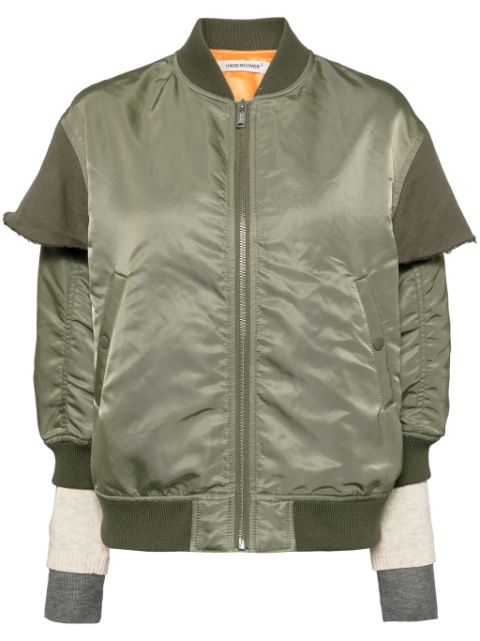 Undercover layered zip-up bomber jacket