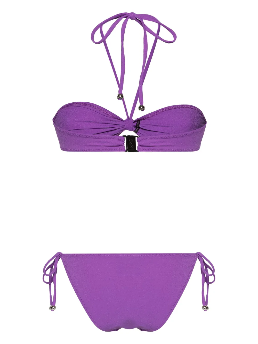 Lisa Marie Fernandez Crêpe bandeau bikini Paars
