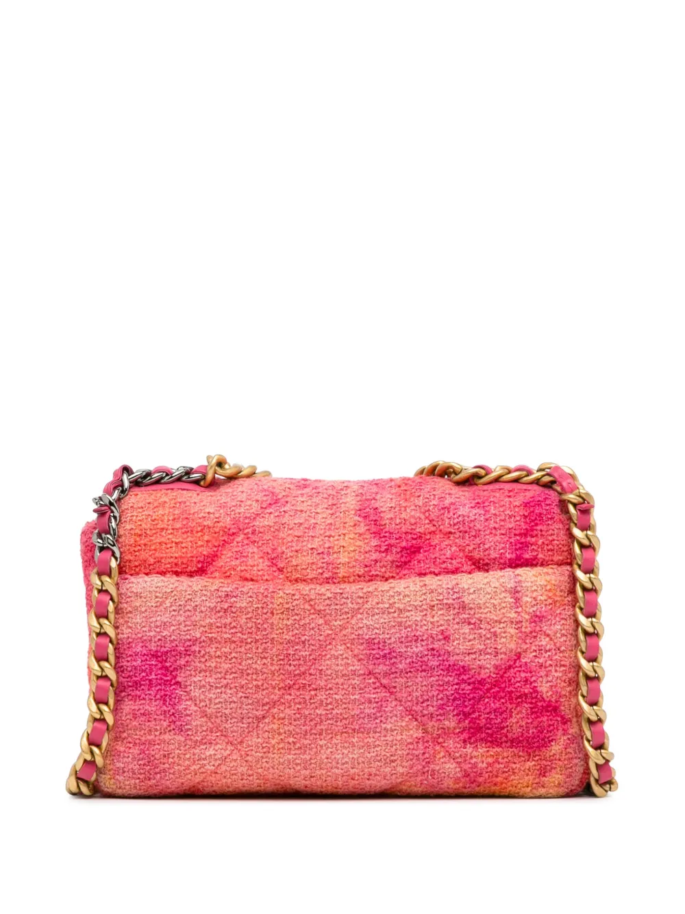 CHANEL Pre-Owned 2020 Medium Tweed 19 Flap satchel - Roze
