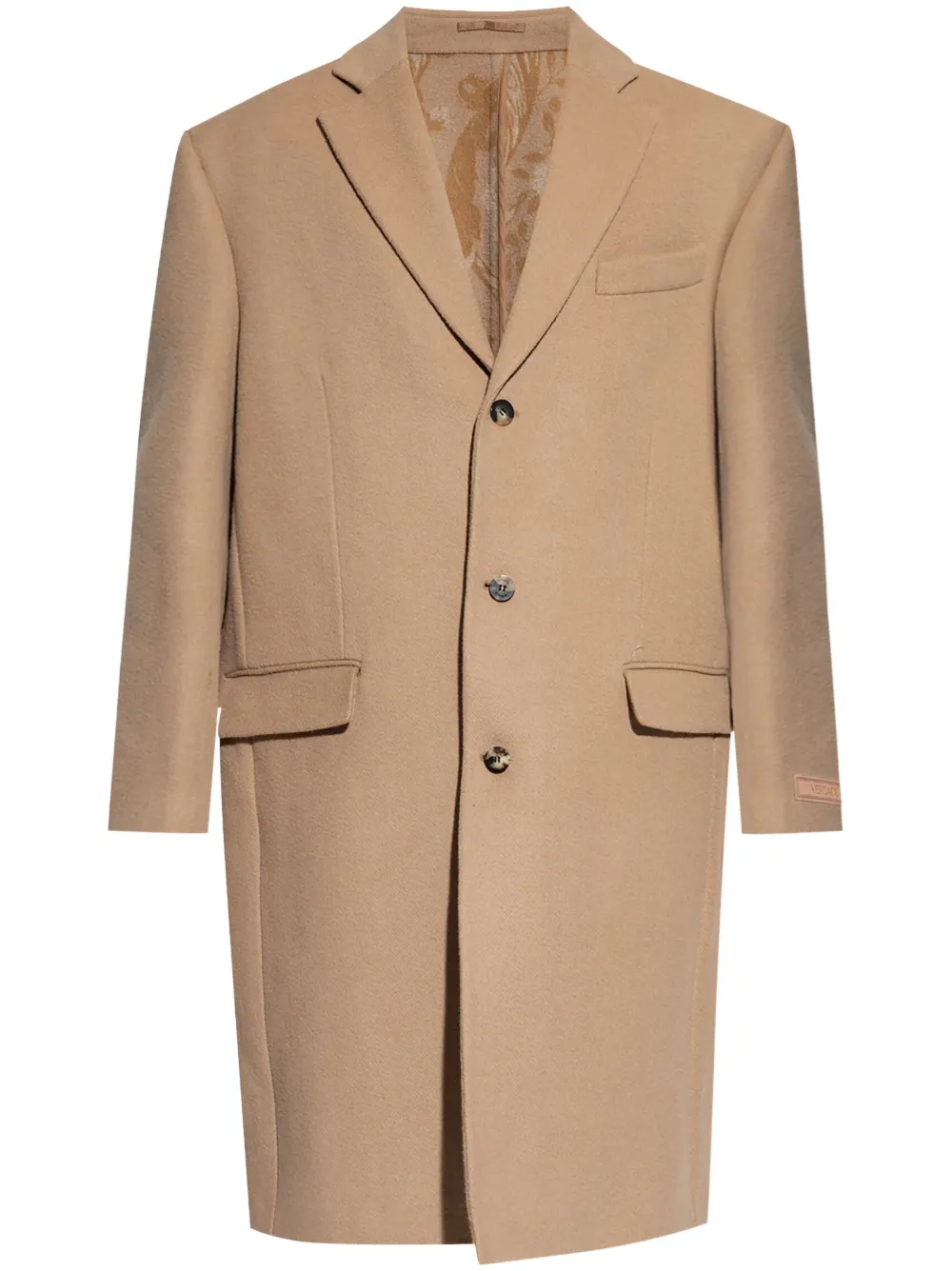 Versace appliqué single-breasted coat | Neutrals | Image 1